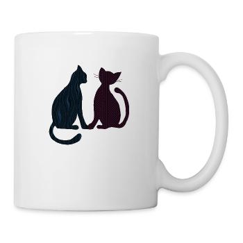 Katzen - Tasse - Weiß - Rechts