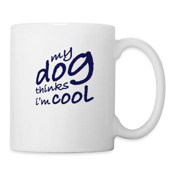 Dog thinks in the cool - Mug - white - Right