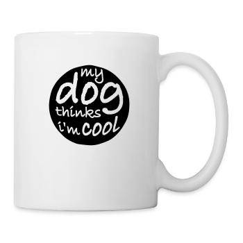 Dog thinks in the cool - Mug - white - Right