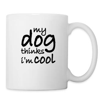 Dog thinks in the cool - Mug - white - Right