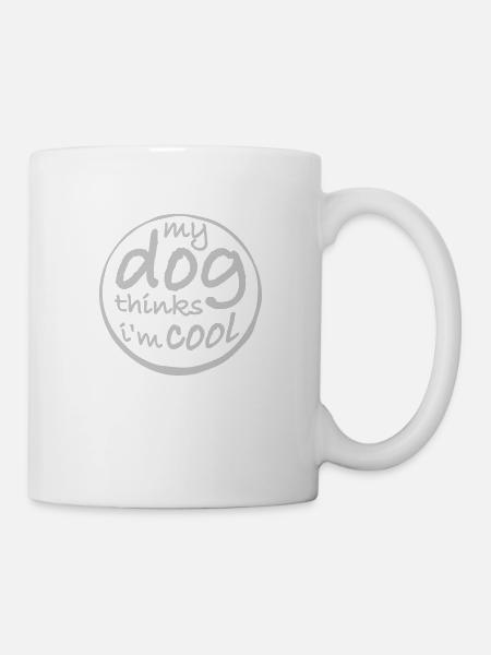 Dog thinks in the cool - Mug - white