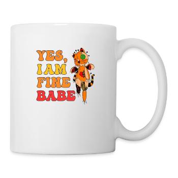 Yes Iam Fine Babe Vampir - Kätzchen Geschenk - Tasse - Weiß - Rechts
