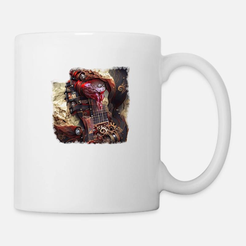 Steampunk Heartguitar - Mug blanc - blanc