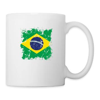 Brazil Flag Brazilian Flag South America - Mug - white - Right