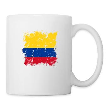 Colombia Flag Vintage Colombian Flag - Mug - white - Right