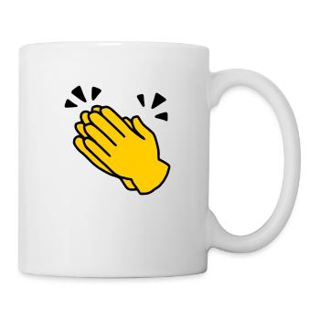 Emoji Applaus Skizze Farbe - Tasse - Weiß - Rechts