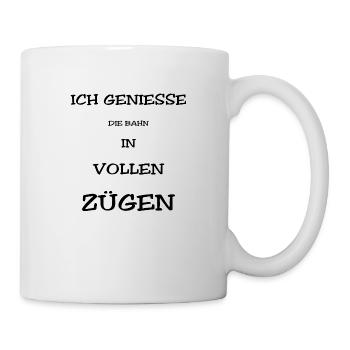 Ich genieße die Bahn in vollen Zügen - Mug blanc - blanc - Droite