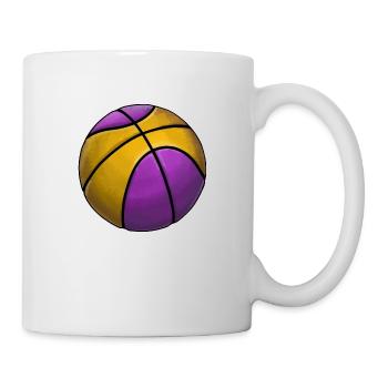 Basketball Gold Purple Ball Sticker Sport - Mug - white - Right