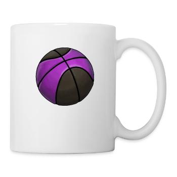 Basketball Sticker Schwarz Lila Verein Training - Tasse - Weiß - Rechts