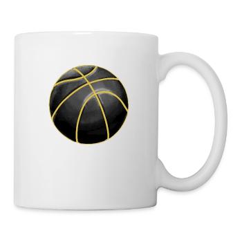 Basketball Sticker Black Gold Ball - Mug - white - Right