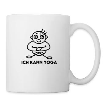 Yoga Meditation Mann Schneidersitz Entspannung - Tasse - Weiß - Rechts