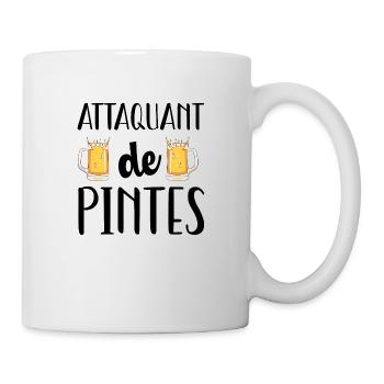 Attaquant de pintes cadeau humour bière football - Mug blanc - blanc - Droite