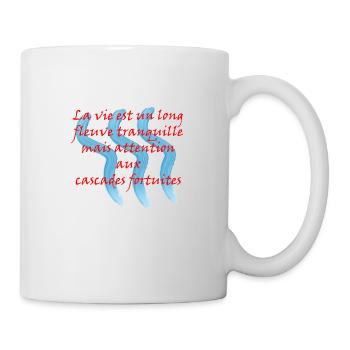 La vie est un long Fleuve tranquille - Mug blanc - blanc - Droite