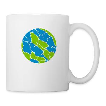Bunter Ball Risse Muster - Tasse - Weiß - Rechts