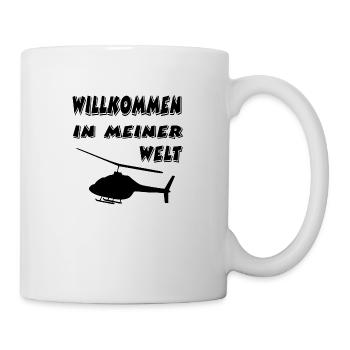 Hubschrauber - Tasse - Weiß - Rechts