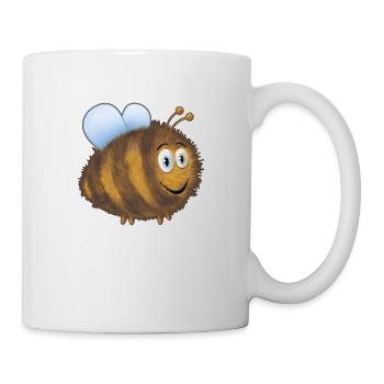 Lustige dicke Hummel - Tasse - Weiß - Rechts