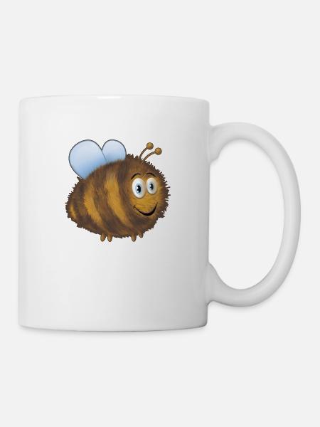 Lustige dicke Hummel - Tasse - Weiß