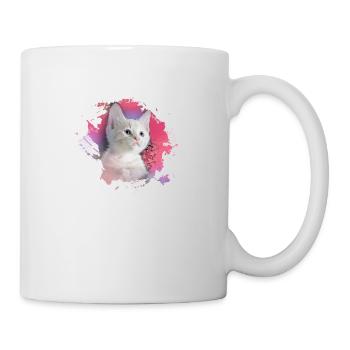 kätzchen,katze,katzenbaby,graffiti,malerei,pink - Tasse - Weiß - Rechts