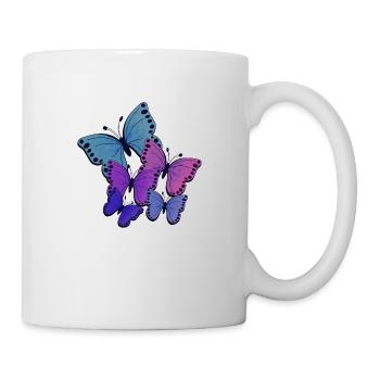 Schmetterlinge - Tasse - Weiß - Rechts