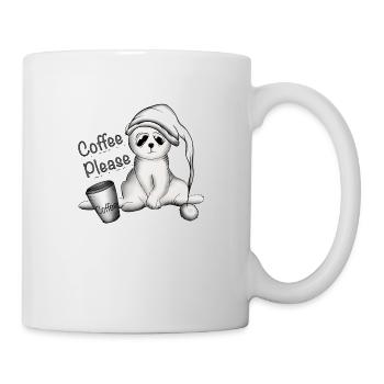 Animal paresseux au café - Mug blanc - blanc - Droite