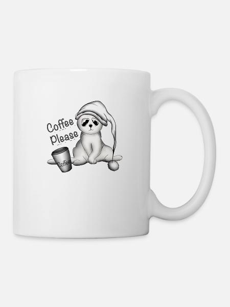 Kaffee faules Tier - Tasse - Weiß