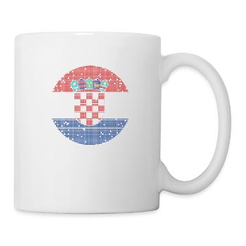 Croatie Drapeau Adriatique Zagreb Drapeau croate - Mug blanc - blanc - Droite