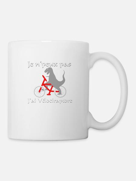 Je n'peux pas j'ai Vélociraptore - Mug blanc - blanc