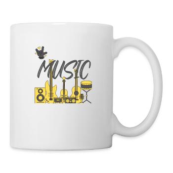 Ich liebe Musik - Tasse - Weiß - Rechts