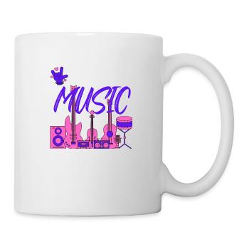 I love Music Blue - Mug blanc - blanc - Droite