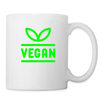 Vegan Font Green Veggie Plant Feuilles Vegan - Mug blanc - blanc - Droite