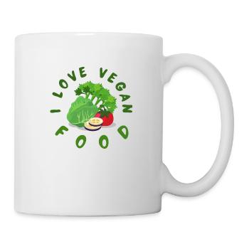i love vegan food - Mug - white - Right