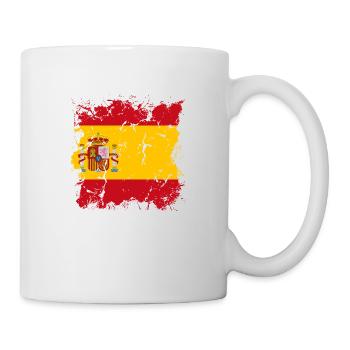 Spain Flag Vintage Spanish Flag Used Look - Mug - white - Right