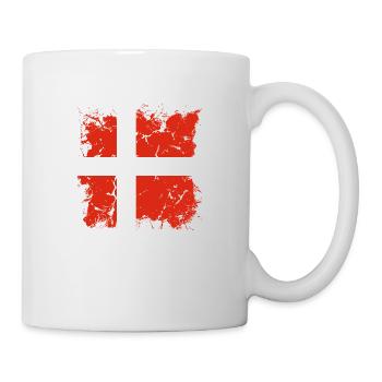 Danemark Drapeau Scandinavie Drapeau danois Voyage - Mug blanc - blanc - Droite