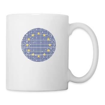 Drapeau de l’Europe EU Euro Drapeau européen - Mug blanc - blanc - Droite