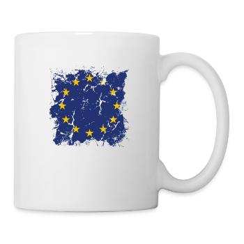 Drapeau de l’Europe EU Euro Drapeau européen - Mug blanc - blanc - Droite