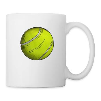 Tennis Ball Sticker Colorful Tennis Balls Illustration - Mug - white - Right