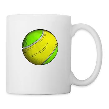 Tennisball Sticker - Tasse - Weiß - Rechts
