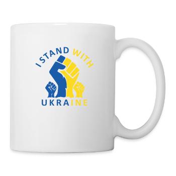 I Stand with Ukraine - Tasse - Weiß - Rechts