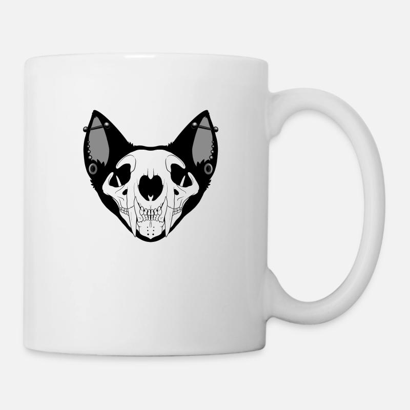 Cat Skull - Tasse - Weiß