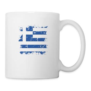 Grèce Drapeau Hellas Athènes Drapeau grec - Mug blanc - blanc - Droite