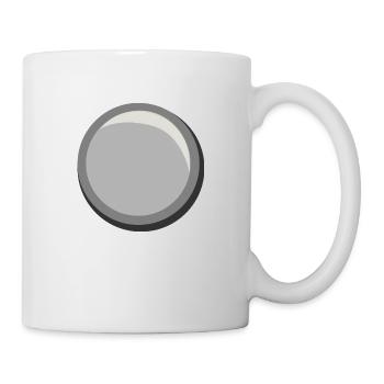 Silver Button Circle Sticker Template - Mug - white - Right