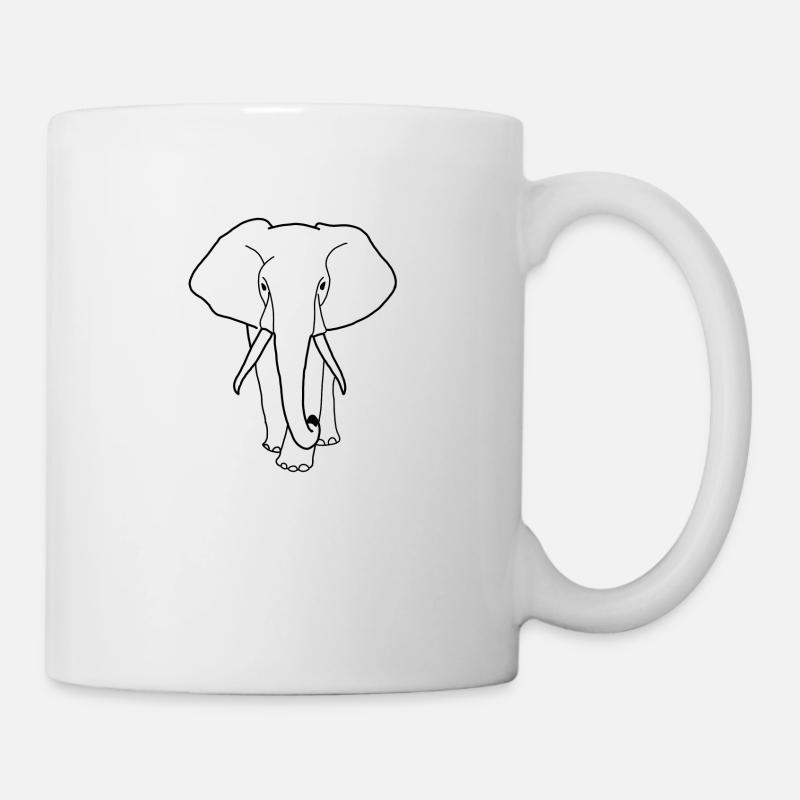 Éléphant - Mug blanc - blanc