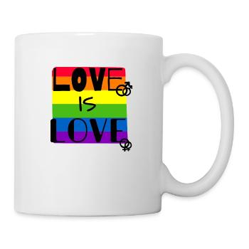 Love is Love - Tasse - Weiß - Rechts