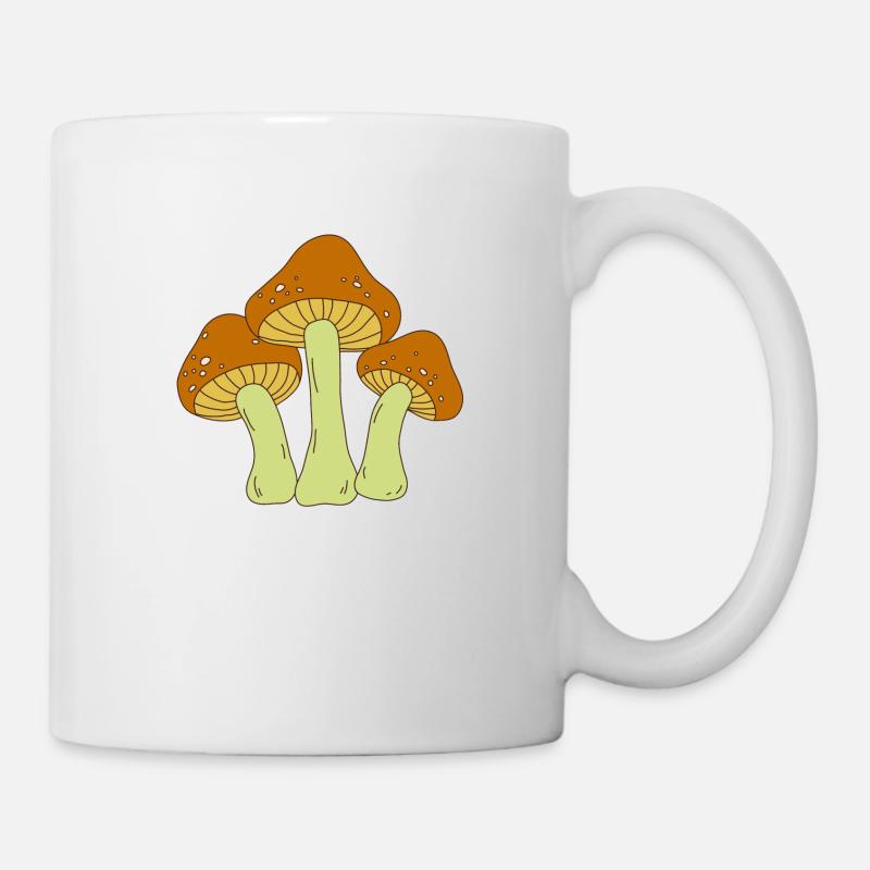 champignon - Mug blanc - blanc