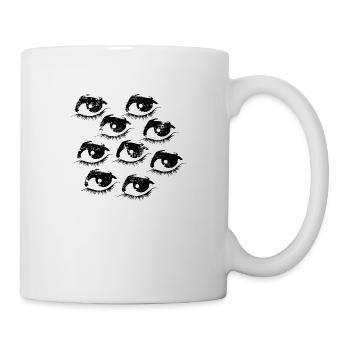 Augen Funky - Tasse - Weiß - Rechts