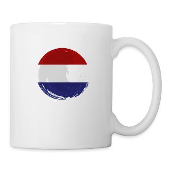 Niederlande Flagge Holland Niederländische Fahne - Tasse - Weiß - Rechts