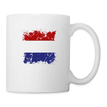 Niederlande Flagge Holland Niederländische Fahne - Tasse - Weiß - Rechts