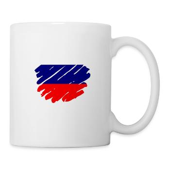 Russia Flag Vintage Russian Flag Used Look - Mug - white - Right