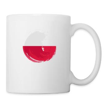 Poland Flag Used Look Polska Polish Flag - Mug - white - Right