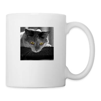 Die Katze - Tasse - Weiß - Rechts